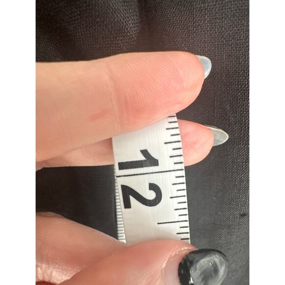 John Mark Pants Womens Medium Black Linen Cropped Button Pull On Beach Lagenlook - Picture 6 of 7